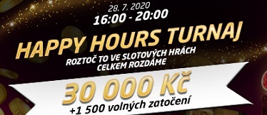 Happy Hours turnaj v online casinu SYNOT TIP