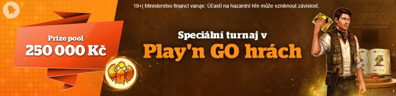 Turnaj na Play'n GO hrách o 250 000 Kč