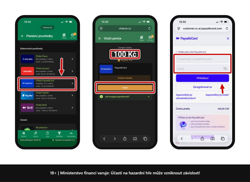 Casino vklad přes Paysafecard je snadný