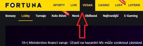 Jak se snadno dostat do Vegas sekce