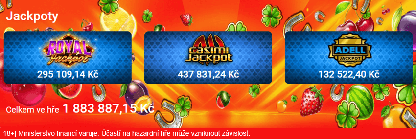 Jackpoty v online casinu Tipsport Vegas