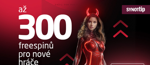 Až 300 free spinů za vklad u SYNOT TIPu