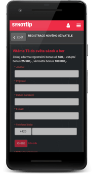 Synottip registrace mobil
