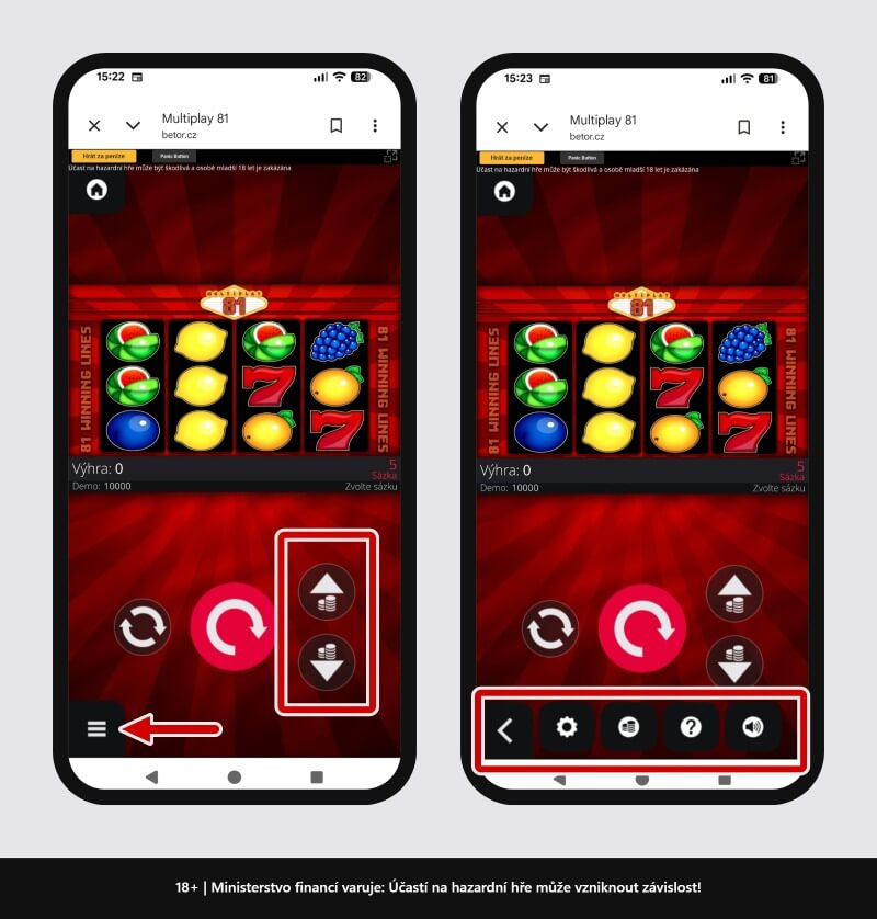 Automat MultiPlay 81 na mobilu