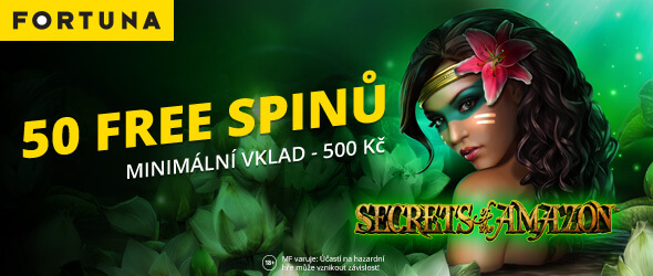 50 free spinů na online hrací automaty zdarma v casino Fortuna