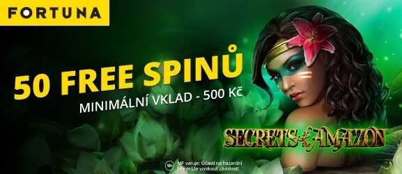 50 free spinů na online hrací automaty zdarma v casino Fortuna