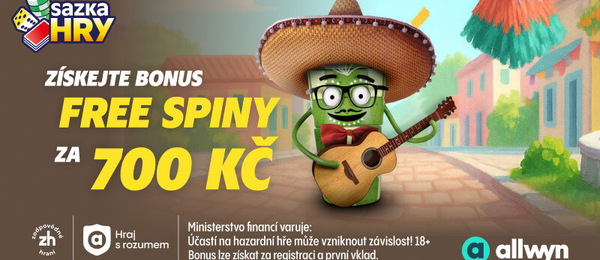 Získejte free Spiny v celkové hodnotě 700 Kč za první vklad