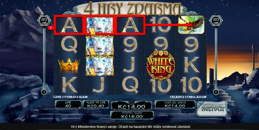 Bonusová hra ve hře White King