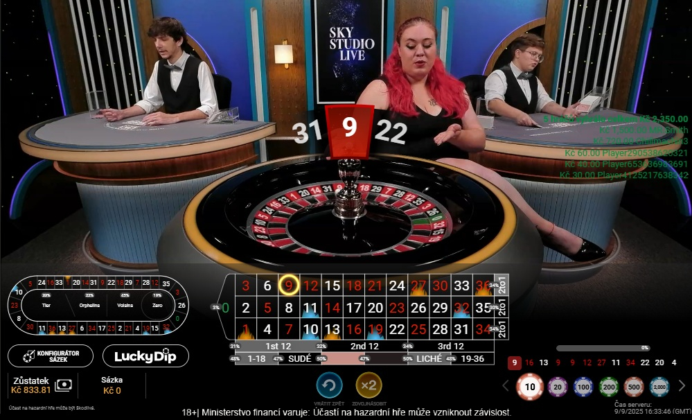 Fortuna nabídka obsahuje live casino s ruletou i blackjackem