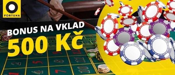 50% bonus na vklad do výše 500 Kč u Fortuna Vegas casina