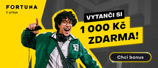 1 000 Kč vstupní bonus u Fortuny