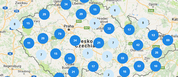 Mapa Tipsport poboček