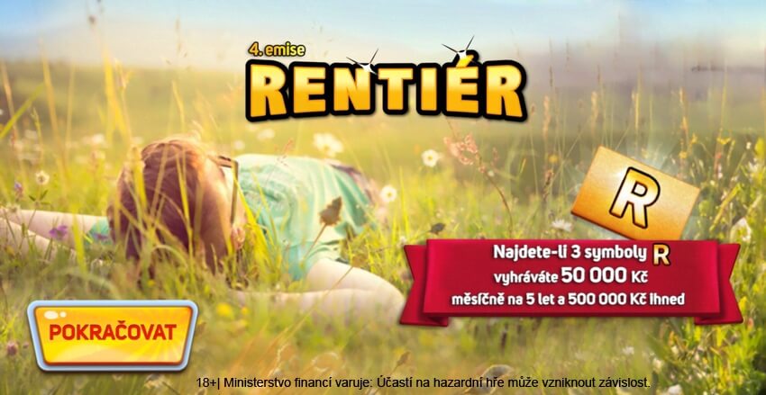 Online losy Rentiér od Sazky přináší výhry až 15 milionů korun...
