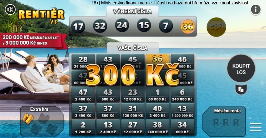 Setřete si online los VIP Rentiér.