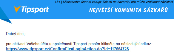 Potvrzovací e-mail