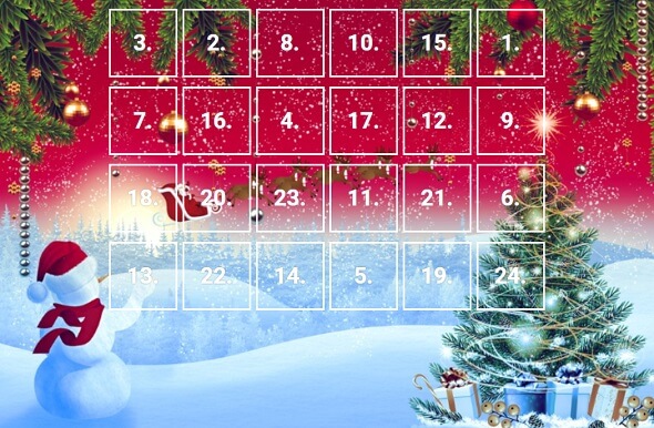 Adventní kalendář v online kasinu Tipsport Vegas