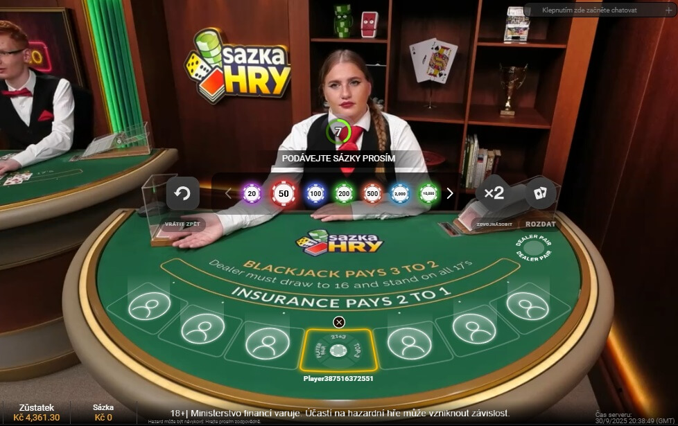 Sazka Hry mají své studio se streamovanými live stoly