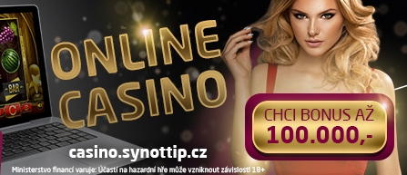 Online casino Synot s věrnostním bonusem 100 000 Kč