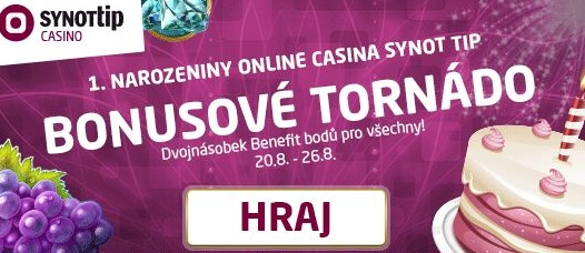 Získejte dvojnásobnou nálož benefit bodů v SYNOTtipu