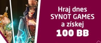 Získej dnes 100,- v SYNOTtip casinu