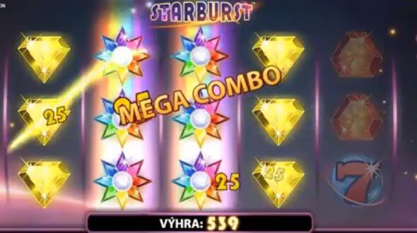 Mega combo na automatu Starburst