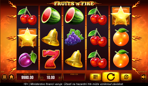 Výherní automat Fruits'n'Fire v online casinu SYNOT TIP