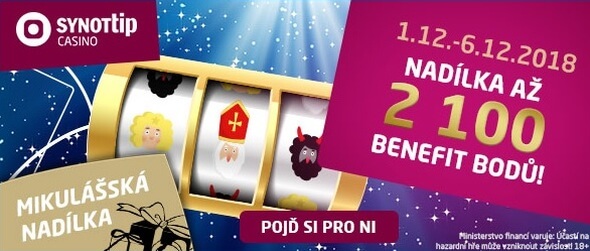 Mikulášská nadílka v SYNOTtip casinu