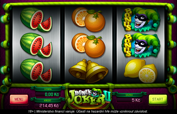 Výherní automat Bonus Joker II v online casinu Fortuna