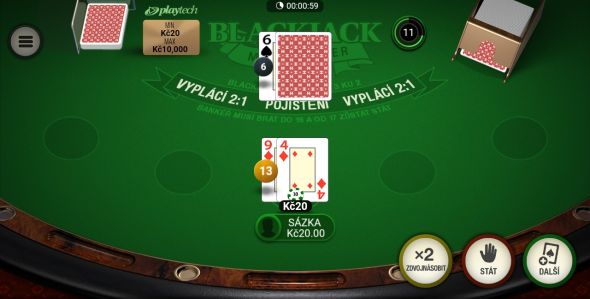 Multiplayer Blackjack ve Fortuně