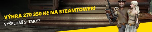Výhra na automatu Steam Tower