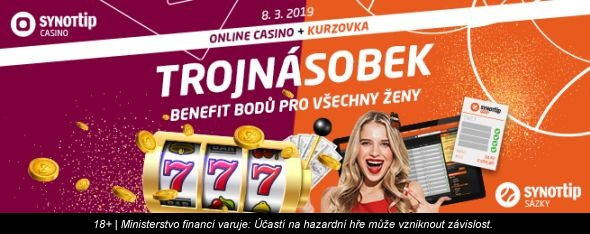 Všechny ženy dnes dostanou 3x tolik benefit bodů u SYNOT TIPu!