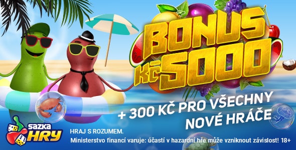 Sazka Hry zvyšují vstupní bonus na 300+5000 Kč