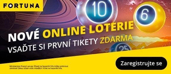 Online loterie od Fortuny - první tiket zdarma