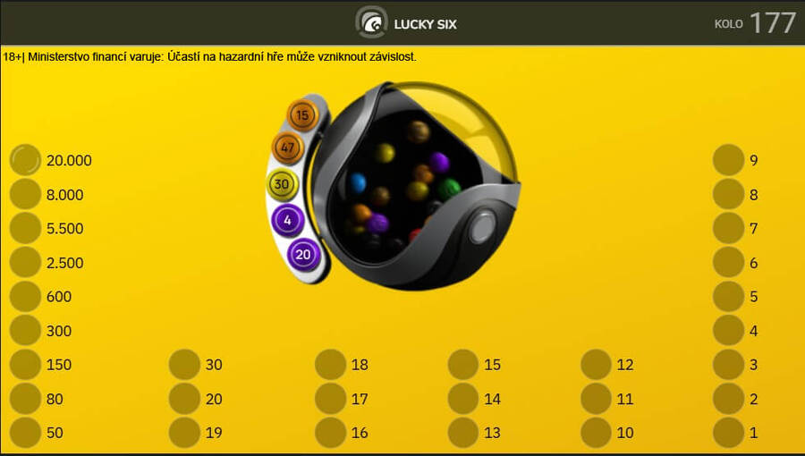 Sledujte losování loterie Lucky Six u&nbsp;Fortuny