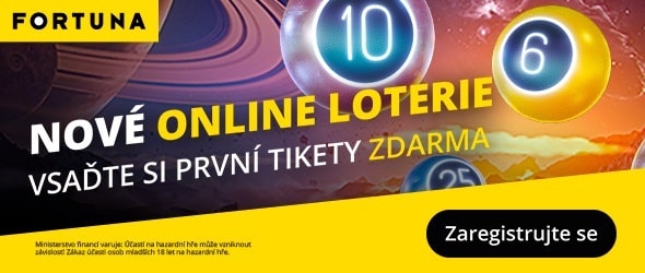 Online loterie od Fortuny - první tiket zdarma