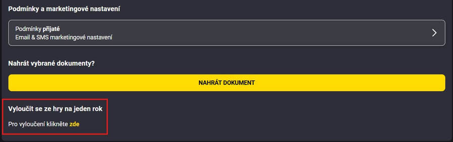 Vyloučení ze hry u&nbsp;Fortuny na jeden rok