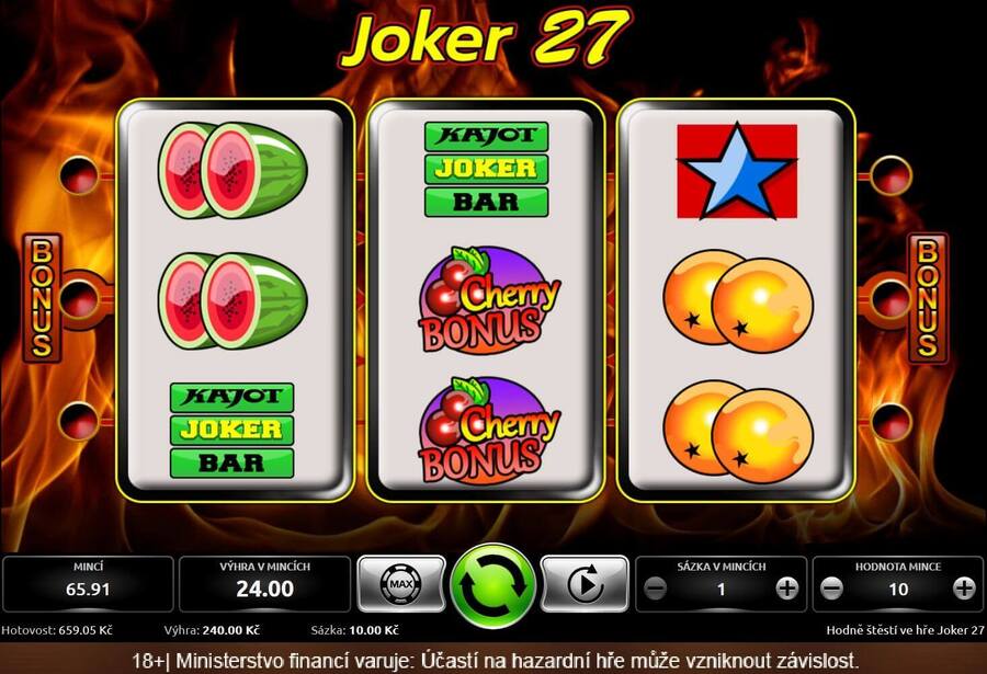 Joker 27 s bonusem za registraci ZDARMA