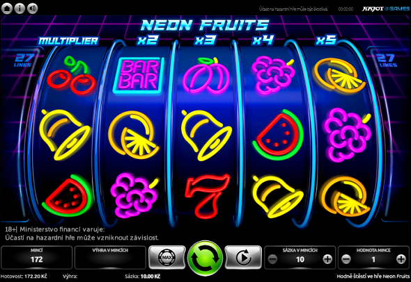 Neon Fruits - recenze online výherního automatu
