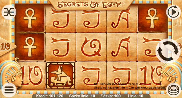 Secrets of Egypt - recenze online výherního automatu
