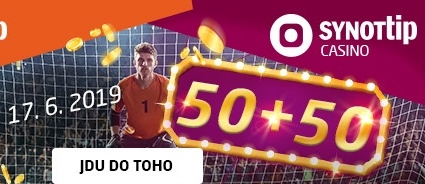 SYNOT TIP - 50+50 akce pro sázky i casino