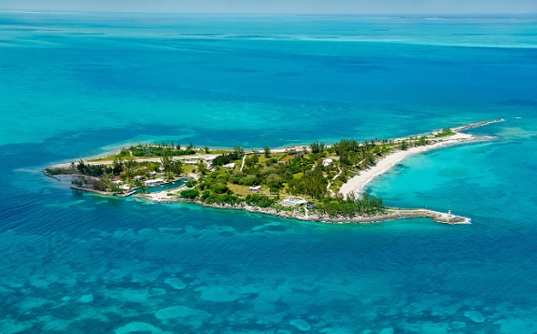 Karibský ostrov Water Cay Karibský ostrov Water Cay