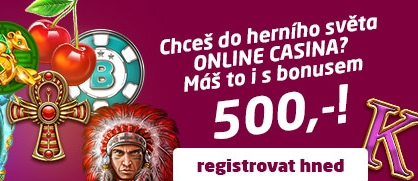 Bonus 500,- v SYNOTtip casinu