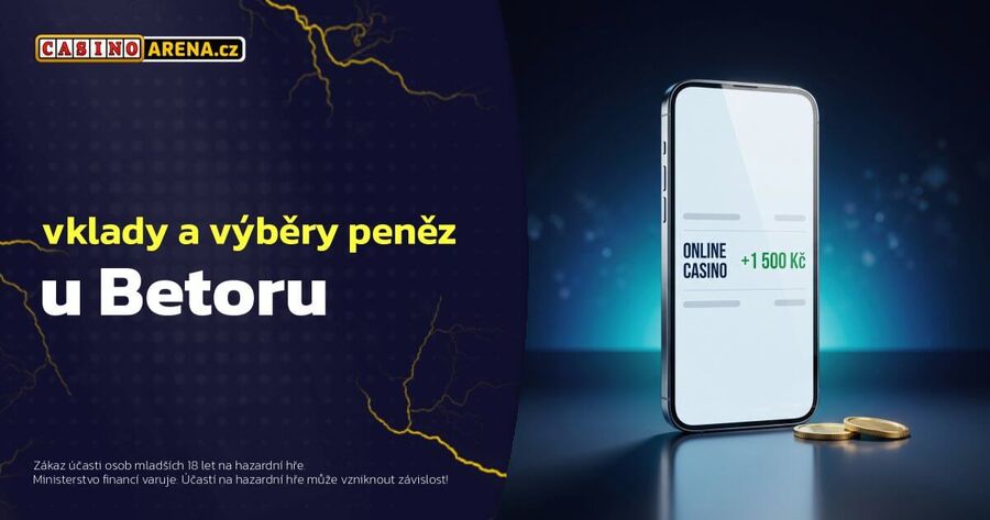 Vklady a&nbsp;výběry v&nbsp;online casinu Betor
