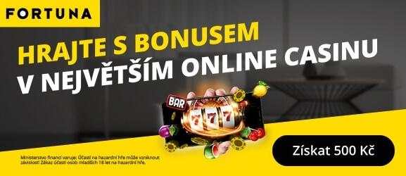 Zahrajte si v online casinu Fortuna bez rizika s bonusem 500 Kč