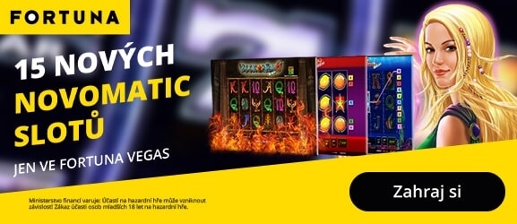 Online casino Fortuna přidává 15 nových hracích automatů Novomatic