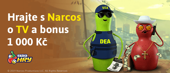 Hrajte u Sazka Her s Narcos o 4K TV a bonus 1 000 Kč zdarma