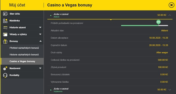 Casino a Vegas bonusy u Fortuny
