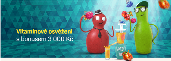 Vitamínový bonus 3000 Kč od Sazka Her