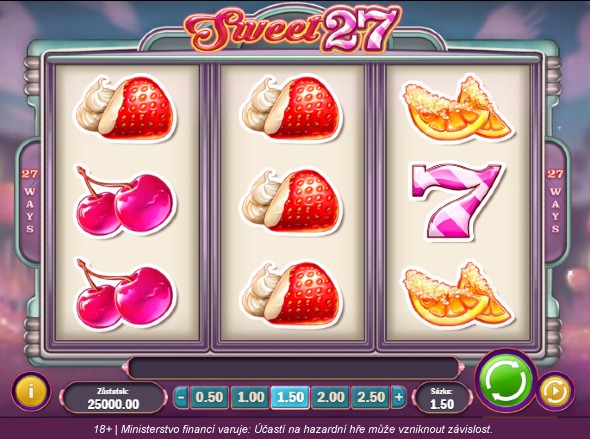 Vyzkoušejte výherní online automat Sweet 27 nyní u Tipsport casina