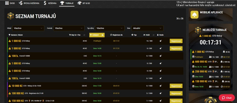 SYNOT poker má širokou nabídku poker turnajů SYNOT poker má širokou nabídku poker turnajů